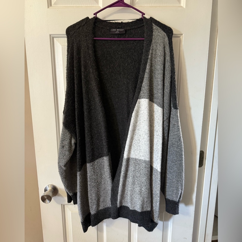 Colorblock Open Front Cardigan